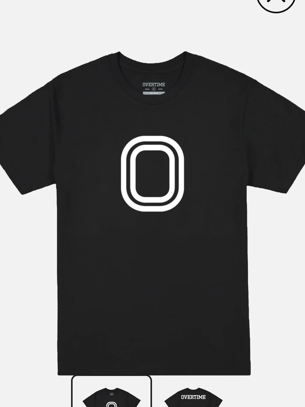 Overtime Kids Black Short Sleeve Tee with White Logo